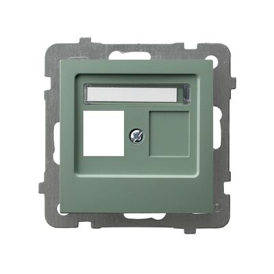 Obudowa gniazda pojedynczego Keystone, prosta Zielony mat - GPK-1G/p/84 As