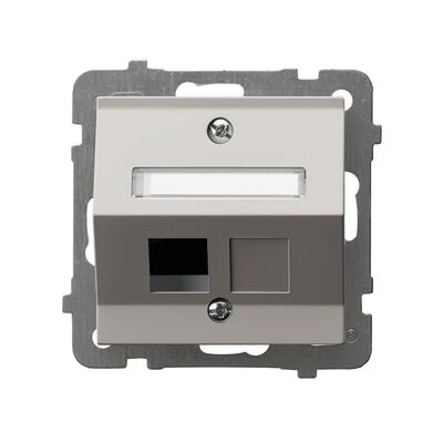 Obudowa gniazda pojedynczego Keystone, skośna Kaszmir - GPK-1GS/p/82 As