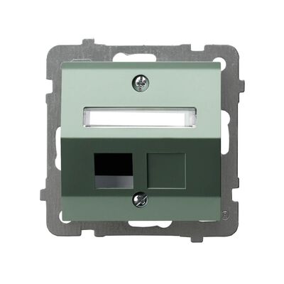 Obudowa gniazda pojedynczego Keystone, skośna Zielony mat - GPK-1GS/p/84 As