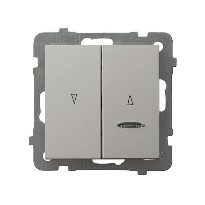 Przycisk żaluzjowy z podświetleniem Kaszmir - ŁP-7GS/m/82 As