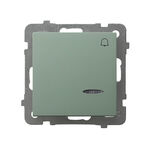 Przycisk zwierny "dzwonek" z podświetleniem Zielony mat - ŁP-6GS/m/84 As