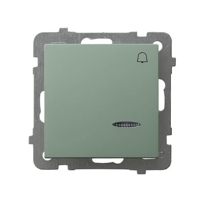 Przycisk zwierny "dzwonek" z podświetleniem Zielony mat - ŁP-6GS/m/84 As