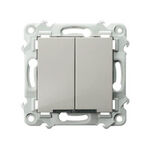 Przycisk zwierny podwójny z podświetleniem Kaszmirowy beż Ospel Szafir - ŁP-17ZS/m/83