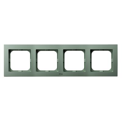 Ramka poczwórna do zestawów IP-44 Zielony mat - RH-4G/84 As