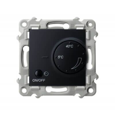 Regulator temperatury z czujnikiem napowietrznym Czarny metalik Ospel Szafir - RTP-1ZN/m/33