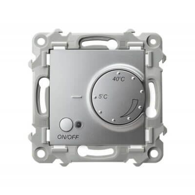 Regulator temperatury z czujnikiem napowietrznym Srebrny Ospel Szafir - RTP-1ZN/m/18