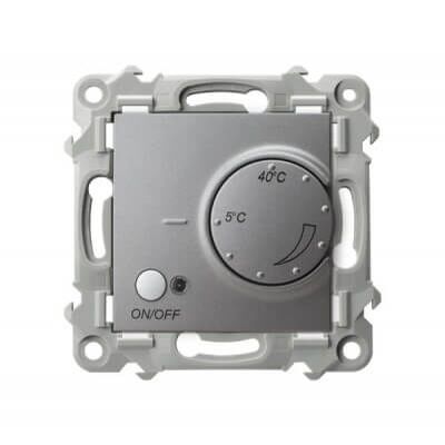 Regulator temperatury z czujnikiem napowietrznym Szary mat Ospel Szafir - RTP-1ZN/m/70