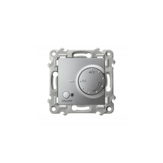 Regulator temperatury z czujnikiem podpodłogowym Srebrny Ospel Szafir - RTP-1Z/m/18