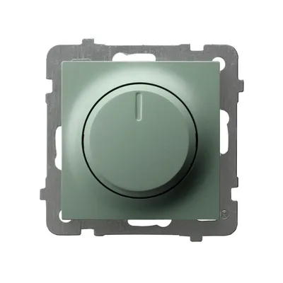 Ściemniacz uniwersalny do LED Ospel, zielony mat, model ŁP-8GL2/m/84, z pokrętłem regulacyjnym.