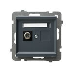 Gniazdo antenowe typu F pojedyncze Szary grafit - GPA-1RF/m/73 Sonata