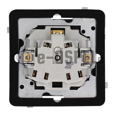 Gniazdo bryzgoszczelne IP-44 Szary grafit, klapka dymna - GPH-1RZ/m/73/d Sonata