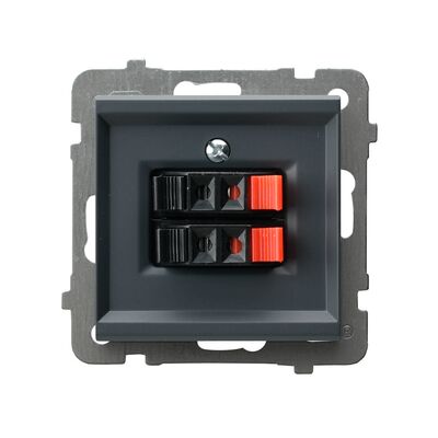 Gniazdo głośnikowe podwójne Szary grafit - GG-2R/m/73 Sonata