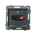 Gniazdo głośnikowe pojedyncze Szary grafit - GG-1R/m/73 Sonata