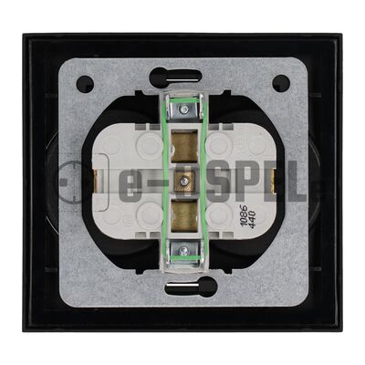 Gniazdo podwójne z uziemieniem kompletne Szary grafit - GP-2RZ/73 Sonata