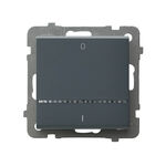 Łącznik dwubiegunowy z podświetleniem Szary grafit - ŁP-11RS/m/73 Sonata