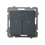 Przycisk żaluzjowy Szary grafit - ŁP-7R/m/73 Sonata