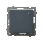 Przycisk zwierny "dzwonek" Szary grafit - ŁP-6R/m/73 Sonata