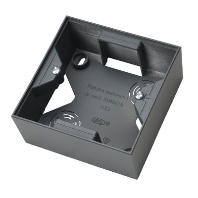 Puszka natynkowa pojedyncza Szary grafit - PNP-1R/73 Sonata