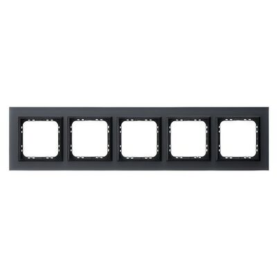 Ramka pięciokrotna Grafitowe Szkło Szronione 4mm - R-5RGC/85/33 Sonata Prestige