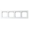 Ramka poczwórna Biały połysk/Biała podstawa - R-4R/00/00 Sonata