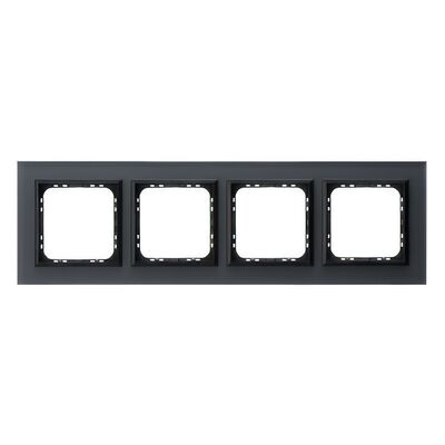 Ramka poczwórna Grafitowe Szkło Szronione 4mm - R-4RGC/85/33 Sonata Prestige