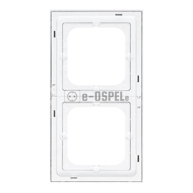 Ramka podwójna Biały połysk/Biała podstawa - R-2R/00/00 Sonata