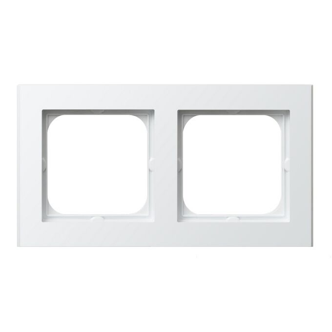 Ramka podwójna Biały połysk/Biała podstawa - R-2R/00/00 Sonata