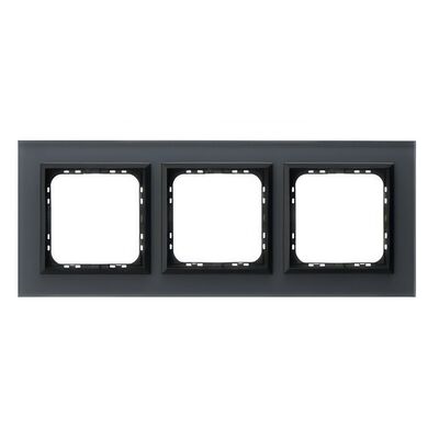 Ramka potrójna Grafitowe Szkło Szronione 4mm - R-3RGC/85/33 Sonata Prestige