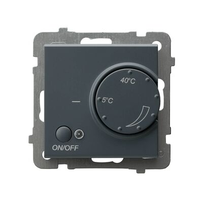 Regulator temperatury z czujnikiem podpodłogowym Szary grafit - RTP-1R/m/73 Sonata