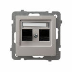 Gniazdo komputerowe podwójne RJ45, kat.6 Kaszmir Ospel As