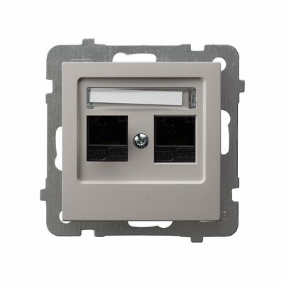 Gniazdo komputerowe podwójne RJ45, kat.6 Kaszmir Ospel As