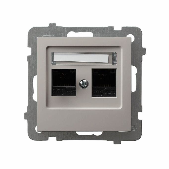Gniazdo komputerowe podwójne RJ45, kat.6 Kaszmir Ospel As