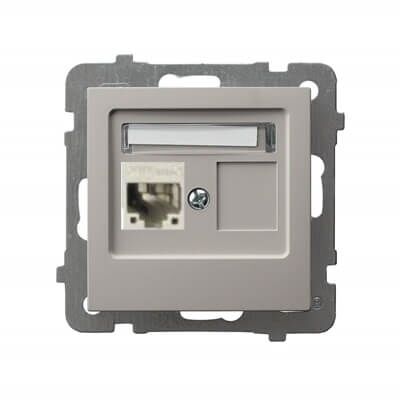 Gniazdo komputerowe pojedyncze RJ45, kat.6, ekranowane Kaszmir Ospel As