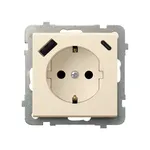 Gniazdo pojedyncze Schuko z ładowarką USB typu A+C Wanilia Ospel Sonata GP-1RSPUSBAC/m/89