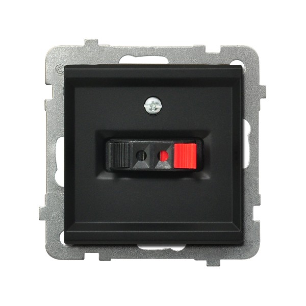 Gniazdo głośnikowe pojedyncze Czarny matowy Sonata - GG-1R/m/33