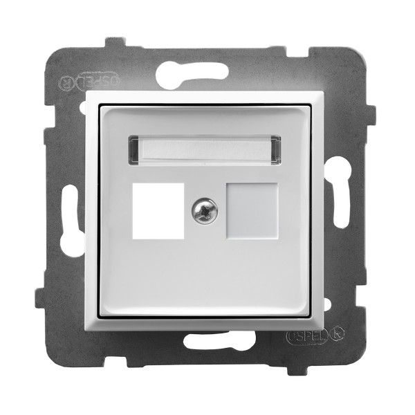 Obudowa gniazda pojedynczego Keystone, prosta Biały Aria - GPK-1U/p/00