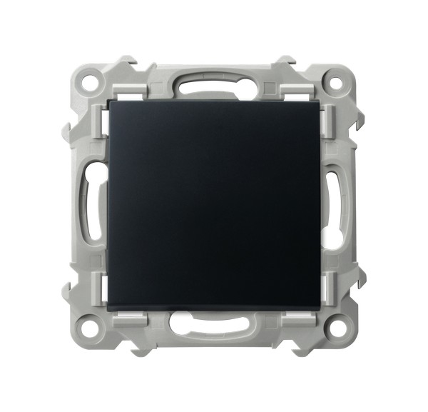 Łącznik jednobiegunowy Czarny matowy Szafir - ŁP-1Z/m/33