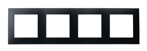 Ramka poczwórna Czarny matowy Szafir - R-4Z/33