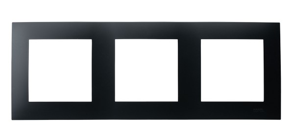 Ramka potrójna Czarny matowy Szafir - R-3Z/33