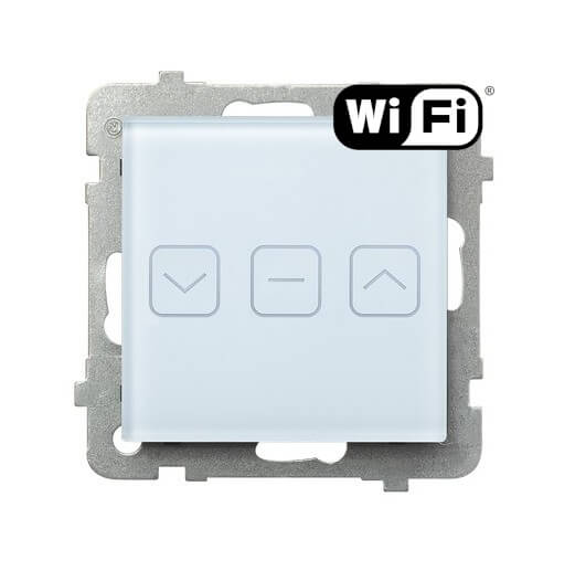 Łącznik dotykowy żaluzjowy Wi-Fi Białe Szkło Sonata Touch - ŁPDT-7RS/m/31