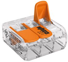 Złączka zaciskowa 3-torowa uniwersalna z dźwignią (0,14-4mm2) WAGO - 221-413