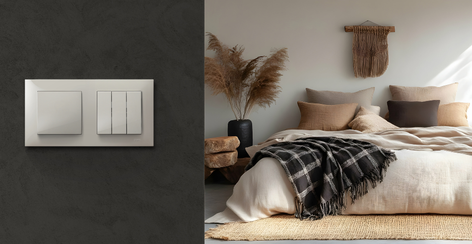 Ospel Szafir Kaszmirowy Beż w Sypialni