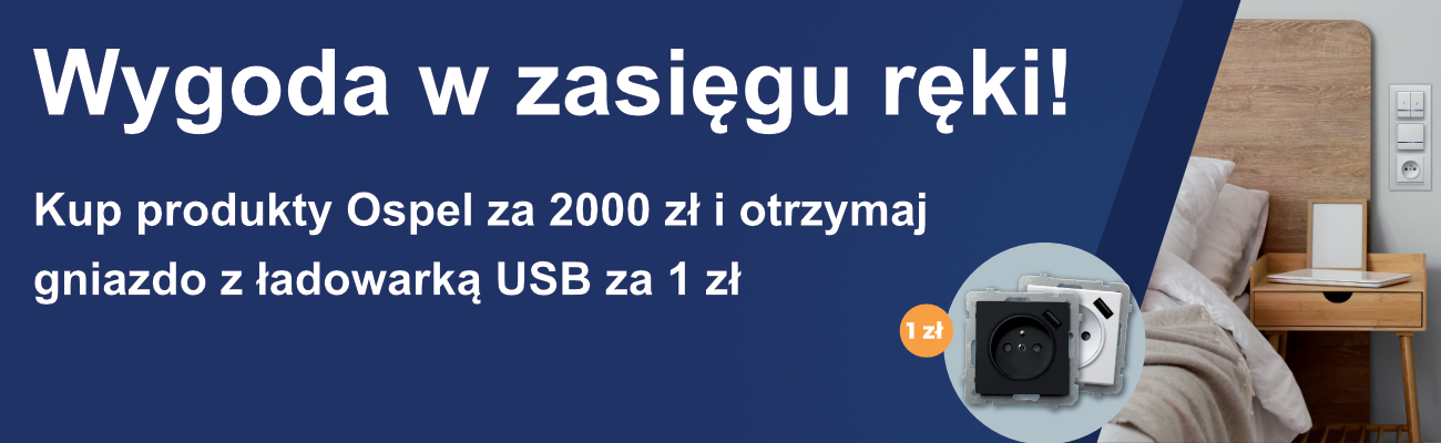 Gniazdo z ładowarką USB za 1 zł